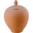 Salvadanaio terracotta cm.14 usato  Spedito ovunque in Italia 