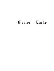 Mercer locke descendants for sale  Delivered anywhere in USA 