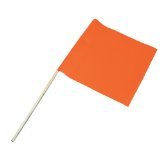 Boating Safety Flag Orange 12" X 12" on Wooden Pole for sale  Delivered anywhere in USA 
