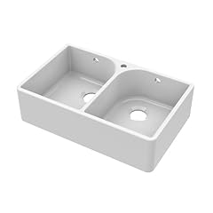 Fireclay double bowl for sale  Delivered anywhere in UK