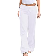 Linen trousers women for sale  Delivered anywhere in UK