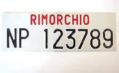 Targa duplicato rimorchio usato  Spedito ovunque in Italia 