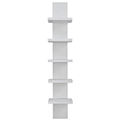 DANYA B 5 Tier Wall Shelf Unit Narrow Smooth White for sale  Delivered anywhere in UK