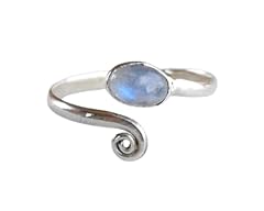 Rainbow Moonstone Toe Ring 925 Solid Sterling Silver for sale  Delivered anywhere in UK