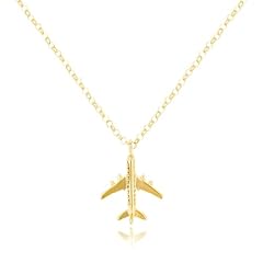 Gold airplane pendant for sale  Delivered anywhere in USA 