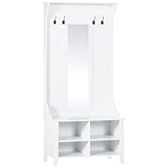 HOMCOM Hallway Furniture Set Shoe Bench Storage Mirror for sale  Delivered anywhere in UK