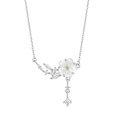 Flower silver necklaces for sale  Delivered anywhere in USA 