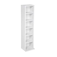 Oypla 6 Tier White Wooden CD DVD Game Book Shelf Storage for sale  Delivered anywhere in UK