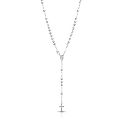 Collana rosario argento usato  Spedito ovunque in Italia 