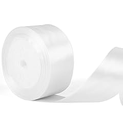 Wide white satin for sale  Delivered anywhere in UK