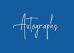 Blue autograph book for sale  Delivered anywhere in UK