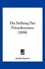 Jastrow stellung privatdozente gebraucht kaufen  Wird an jeden Ort in Deutschland