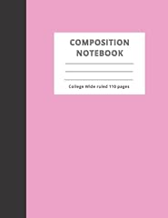 Pink composition notebook for sale  Delivered anywhere in UK