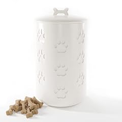 Dog Treat Container Airtight - 5" Round x 9" Tall Ceramic for sale  Delivered anywhere in USA 