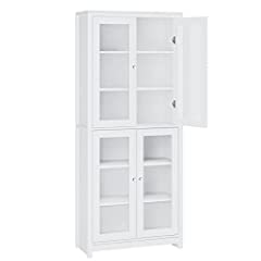 Used, FOREHILL Tall Display Cabinet Storage Bookcase with for sale  Delivered anywhere in UK