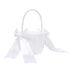 White flower basket for sale  Delivered anywhere in UK