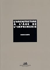 Architecture age imprimerie d'occasion  Livré partout en France