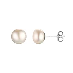 Silver pearl earrings for sale  Delivered anywhere in UK