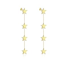 Gold star earrings for sale  Delivered anywhere in USA 