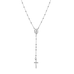 Collana rosario argento usato  Spedito ovunque in Italia 
