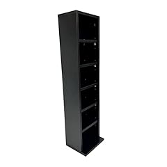 Oypla 6 Tier Black Wooden CD DVD Game Book Shelf Storage for sale  Delivered anywhere in UK