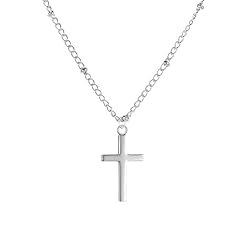 Silver minimalist cross for sale  Delivered anywhere in UK
