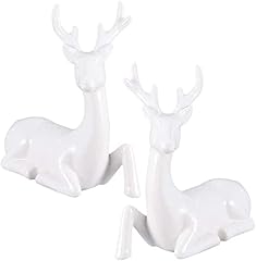 Pair reindeer figurines for sale  Delivered anywhere in USA 
