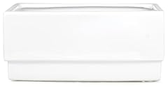 Glazed white rectangular for sale  Delivered anywhere in USA 
