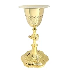 Embossed brass chalice for sale  Delivered anywhere in USA 