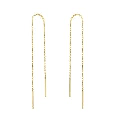 Gold threader earrings for sale  Delivered anywhere in USA 