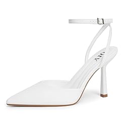 Qiy white heels for sale  Delivered anywhere in USA 