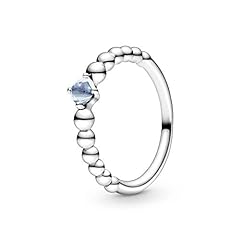 PANDORA 198867C01 Pearl Ring with Aqua Blue Crystal, used for sale  Delivered anywhere in UK
