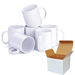 KARAVI 6 x White Sublimation Small Handle Coffee 11oz for sale  Delivered anywhere in UK