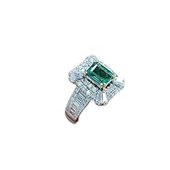 Sdouefos anelli smeraldo usato  Spedito ovunque in Italia 