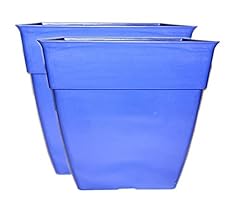 Muddy Hands 2 x 26 Litre Blue Large Plant Pots Square for sale  Delivered anywhere in UK