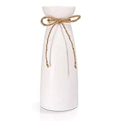 Vase en Céramique, Grand Vase à Fleurs Blanc, Décoration d'occasion  Livré partout en France