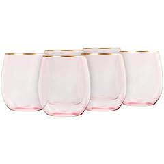 Elegant stemless pink for sale  Delivered anywhere in USA 