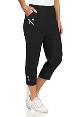 eyes Womens Capri Trousers Ladies Three Quarter Soft for sale  Delivered anywhere in UK