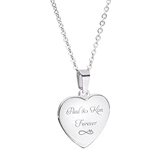 Personalized silver heart for sale  Delivered anywhere in USA 