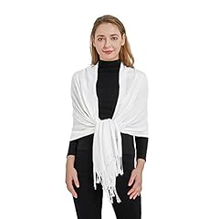 White silky pashmina for sale  Delivered anywhere in USA 