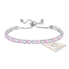 Pink tennis bracelets for sale  Delivered anywhere in UK