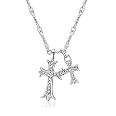 Double cross necklace for sale  Delivered anywhere in USA 