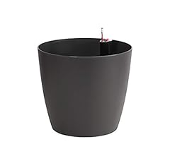 Dehner - Vaso per piante “Mila” con sistema di autoirrigazione, diametro 30 cm, altezza 26 cm, in plastica, colore antracite usato  Spedito ovunque in Italia 