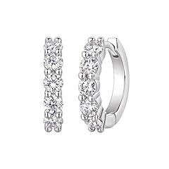 Moissanite hoop earrings for sale  Delivered anywhere in USA 