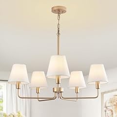 Farmhouse chandelier gold for sale  Delivered anywhere in USA 