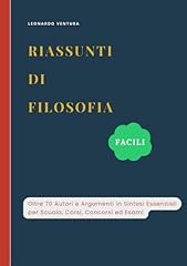 Riassunti filosofia facili usato  Spedito ovunque in Italia 