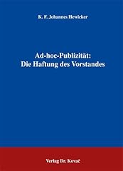 Hoc publizität haftung gebraucht kaufen  Wird an jeden Ort in Deutschland