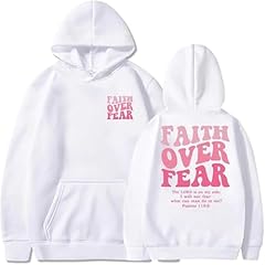 Faith fear hoodie for sale  Delivered anywhere in USA 