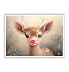 Reindeer oil painting for sale  Delivered anywhere in USA 