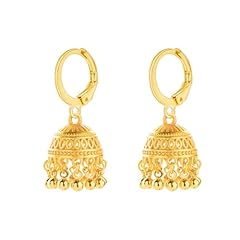Gold indian jhumki for sale  Delivered anywhere in UK